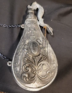 Reproduction Solid Cast Iron Gun Powder Flask - Picture 1 of 7