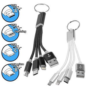 USB C Adapter Micro USB Kabel Lightning Ladekabel Ladeadapter Nylon Handy Tablet