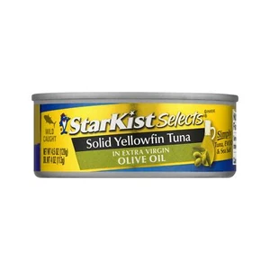 StarKist EVOO Solid Yellowfin Tuna Fish in Extra Virgin Olive Oil 4.5oz Can 12Pk - Picture 1 of 7
