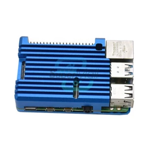 Blue Aluminum Alloy Protective Case CNC Enclosure Metal Shell For Raspberry Pi 4 - Bild 1 von 8