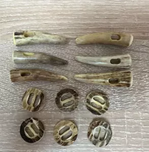 Buttons bone deer horn vintage. Austria - Germany5.5-2.3cm - Picture 1 of 5