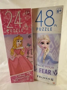 Disney Princess and Frozen Two Puzzle Lot - Picture 1 of 4