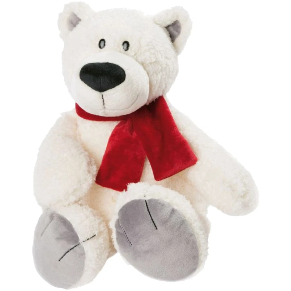 Plüsch Eisbär roter Schal 50cm XL Stofftier Plüschtier Original NICI Teddybär