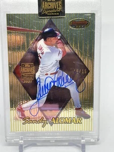 2021 Topps Archives Signature Sandy Alomar On Card Auto 15/15 (B592) - Picture 1 of 4
