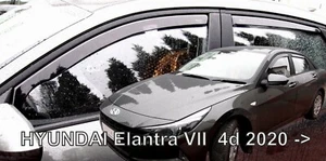 IN CHANNEL VENT SHADES FOR HYUNDAI ELANTRA DARK SMOKE 4PC SET (2021-UP) - Picture 1 of 4