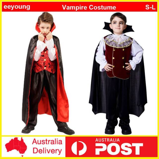 Fantasia de Halloween Infantil Masculino Vampiro Conde Drácula G 7