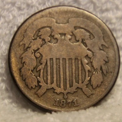 1871 two cent - Image 1 of 2