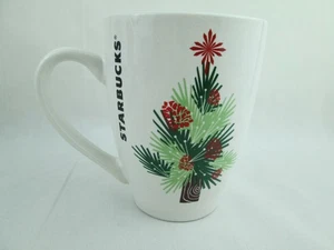 2011 Starbucks Christmas Tree Pine Cone Holiday Coffee Mug Tea Cup 16 oz - Picture 1 of 7