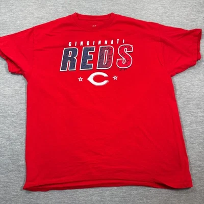 Camiseta Majestic Para Hombres XL Roja Cincinnati Reds MLB Logo Manga Corta Gráfico Foto 1 de 4