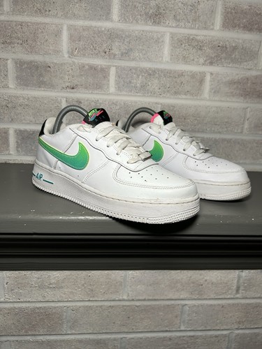 Nike Air Force 1 LV8 basse bianche verde acquamarina giovani taglia 6 5