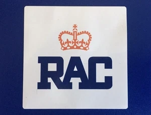 R-A-C SQUARE CAR AUTO CLASSIC RETRO ROYAL AUTOMOBILE CLUB STICKER DECAL X1 - Picture 1 of 2