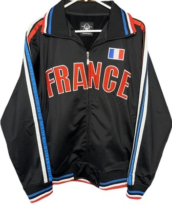 Jaqueta de futebol francesa com zíper masculina grande marca Ghast bordada - Imagem 1 de 4