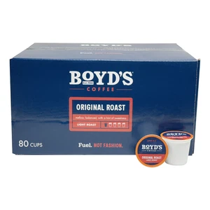 Cápsulas de café Boyd’s originales tostadas, tostadas ligeras de una sola porción – 80 unidades - Imagen 1 de 7
