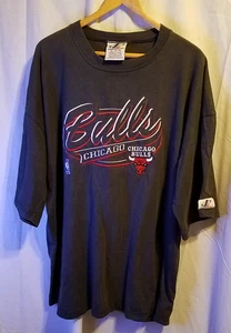Vintage 90's Logo Athletic Chicago Bulls NBA T-Shirt Gr. XL grau Herren - Bild 1 von 5