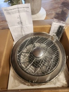 15" Semi Flush Mount LIGHT & Fan. Remote Control 3-Speed Low Profile Ceiling Fan - Picture 1 of 9