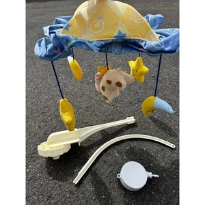 Vintage 90s Viv Eisner Hess Nursery Set 1996 Over the Moon Baby Mobile - Picture 1 of 2