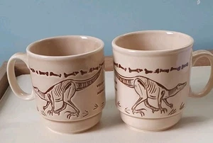 Tazas Kilncraft vintage x2 años 80 dos tonos dinosaurio velociraptor - Imagen 1 de 9