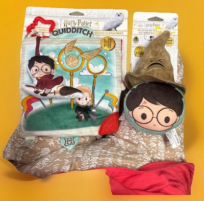 Juego Completo 2 Mordedor Arrugado Bebé Harry Potter, Juguete Espejo/Sombrero Clasificador Foto 1 de 4