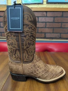 Lucchese NUR RECHTER STIEFEL NEU MIT ETIKETT!! CL1085 Square Toe Cowboy Leder Herren Größe 8,5 D - Bild 1 von 10