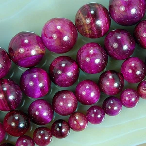 Rose Rot Tigerauge Runde Perlen 6,8,10,12 mm Größe auswählen - Bild 1 von 5