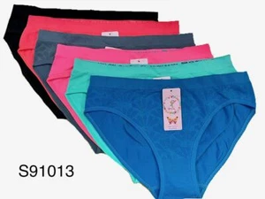 3-6 WOMEN BIKINI BRIEFS Seamless MID RISE PANTIES UNDIES Underwear ONE SIZE 13 - Picture 1 of 3
