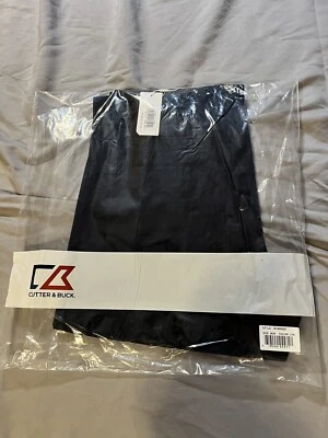 34x30 Men's Navy Blue Khaki Flat Front Cutter & Buck Regular Fit -NWT. - Image 1 of 4