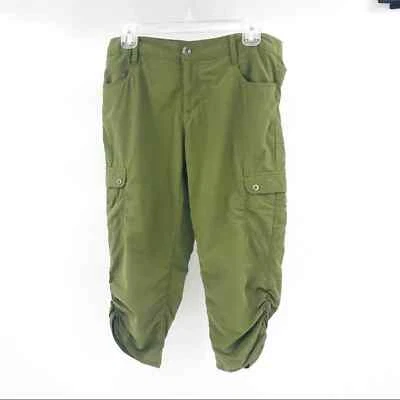 Pantalones Woolrich Senderistas Verde Oliva Acanalados Cintura Alta Foto 1 de 4