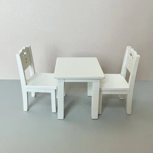 1:12 Dollhouse Miniature, Wooden Kids Table Chair set - Picture 1 of 40