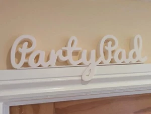 Party Pad Door Sign, Fun Door Sign, Games Room Door Sign, Door Topper, Custom - Picture 1 of 4