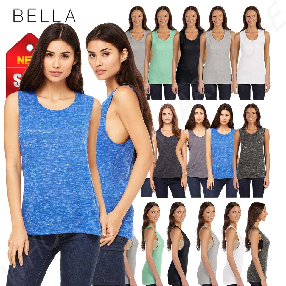 Bella + Canvas Women's Flowy Scoop Muscle TanK Top Shirt M-B8803 - Image 1 of 1
