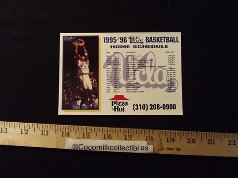Vintage 1995 1996 UCLA Basketball Magnet Schedule Ed O'Bannon New Jersey Nets #1 Cover