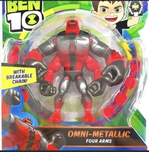 Ben 10 Omni Metallic Four Arms Action Figure Hard2find Rare - Picture 1 of 8