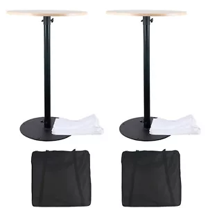 Eliminator Round Bar Cocktail Table Adjustable Bistro Pub Counter Indoor 2 Pack - Picture 1 of 8
