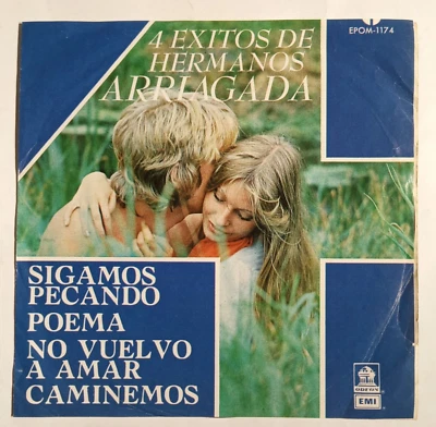 HERMANOS ARRIAGADA - 4 EXITOS - 1982 MEXICAN 7" EP, PS, BOLERO - Image 1 of 4