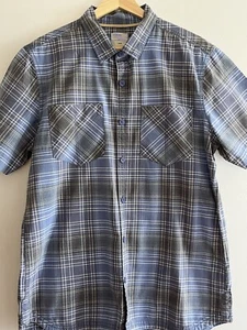 Fat Face Mens Short Sleeved Check Shirt Size Large Cotton Blue - Picture 1 of 4
