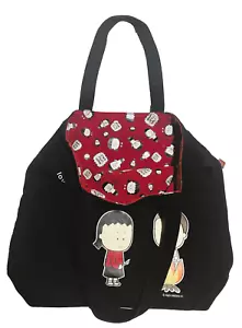 Beuteltasche Tasche Angry Little Girls von Lela Lee wendbar versteckter Reißverschluss Seitentaschen - Bild 1 von 11