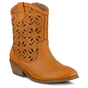 L'Artiste by Spring Step Women's Elgin Western Bootie- Natural Leather - Picture 1 of 1