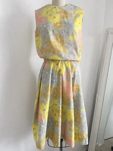 Vintage 60s Evan Picone 2 Piece Set Top & Skirt Dress Pastel Floral 24" Waist - Picture 1 of 8