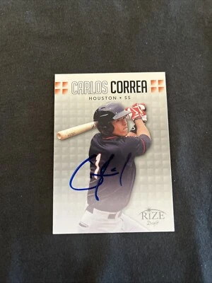 Carlos Correa FIRMADO 2013 TAMAÑO Draft Carlos Correa #15 AUTO Houston ASTROS  Foto 1 de 2