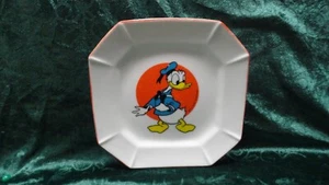 Donald Duck Vintage Plate Walt Disney Productions Made Japan Octagonal Square - Picture 1 of 5