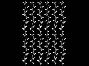 Calcomanías de vidrio fundido blanco Leaf Vine Border 6 piezas 5 pulgadas - Imagen 1 de 2