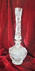 VINTAGE 1930ER JAHRE HOCHGESCHNITTENE GLASDUFTFLASCHE - TSCHECHOSLOWAKEI - Bild 1 von 6