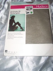 Hudson echte glatte Perlonstrümpfe Nylonstrümpfe Gr. 9,5 graphit 20 den Nylons - Bild 1 von 2