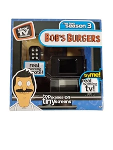 Bobs Burgers Tiny TV Classics Real Working TV & Remote Season 3- New In Package! - Picture 1 of 8