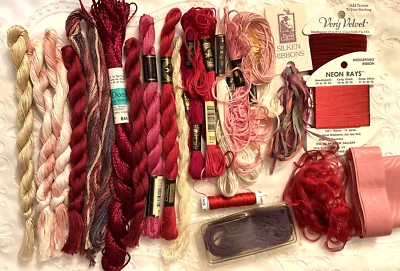 Needlepoint Embroidery Thread Collection Lot of 23 Assorted Colors and Brands - Image 1 of 4