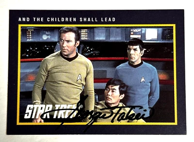 1991 Star Trek 25th Anniversary Trading Card Signed by George Takei #195 Impel - Image 1 of 3