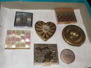 Vintage Powder Compact Lot Mother of Pearl & More (M396) - Picture 1 of 6