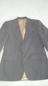 BILL BLASS GRAY PIN STRIPE SUIT JACKET / BLAZER SIZE 37 SHORT - Picture 1 of 3