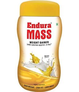 Endura Mass Weight Gainer powder- Pack of 500 g (Banana)