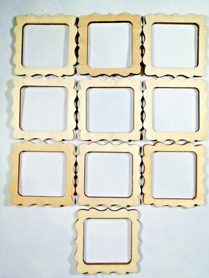 10 Square, Oval, Oblong, Round Wooden Photo Frame Mixed Media Craft Art Grunge - Image 1 of 4